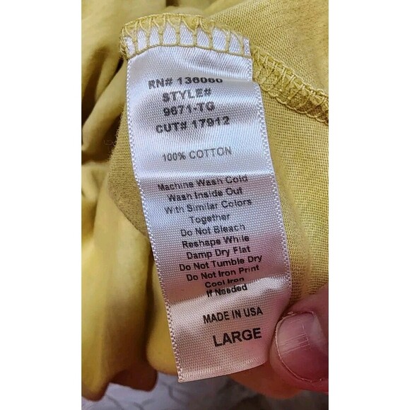 PROJECT SOCIAL T WOMENS LARGE YELLOW SHIRT MUSTARD SCOOP NECK RIBBED THERMAL - Picture 8 of 12